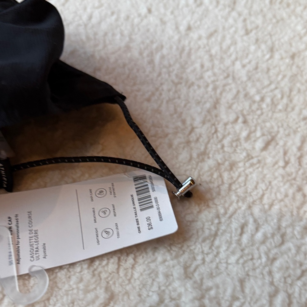 Athleta Black Adjustable Performance Cap NWT - image 4